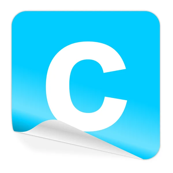 Copyright blue sticker icon — Stock Photo, Image