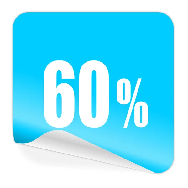 60 procent modrá ikona — Stock fotografie