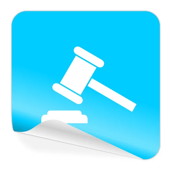 Auction blue sticker icon — Stock Photo, Image