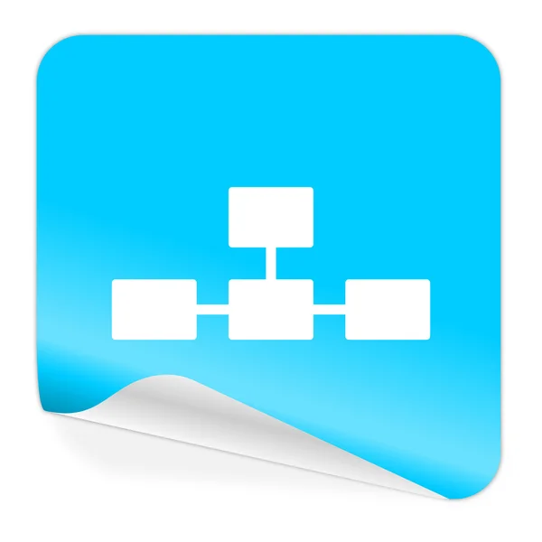 Het pictogram van de database blauwe sticker — Stockfoto