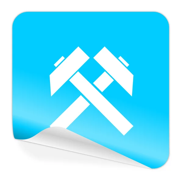 Mining blue sticker icon — Stock Photo, Image