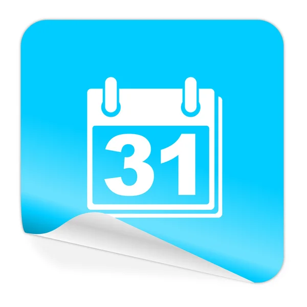 Calendar blue sticker icon — Stock Photo, Image