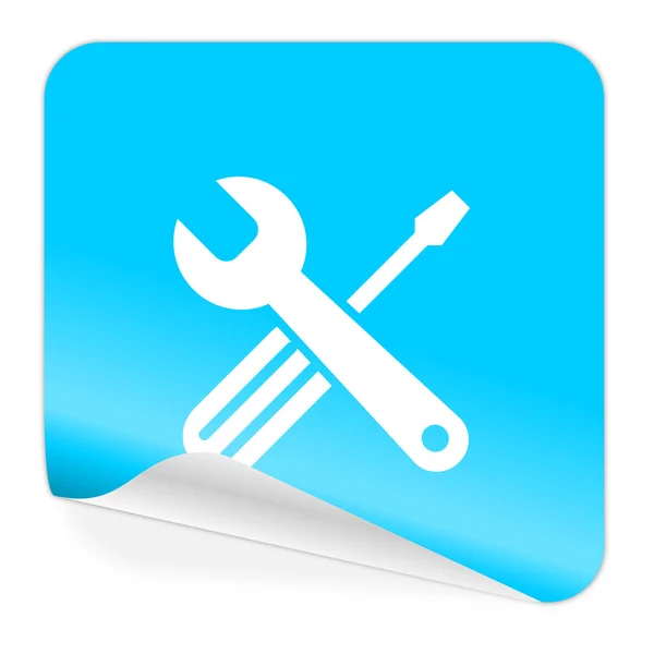 Tools blue sticker icon — Stock Photo, Image