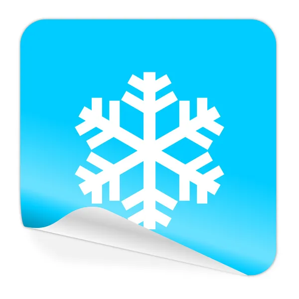 Snow blue sticker icon — Stock Photo, Image