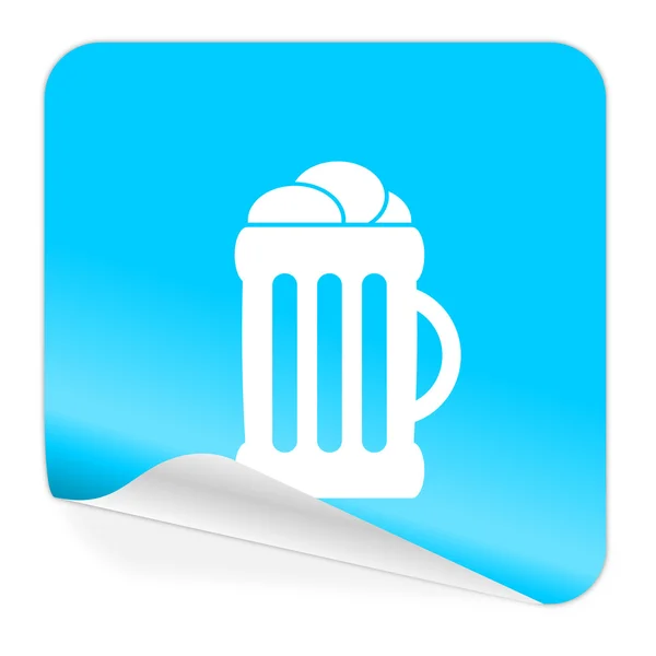 Öl blå klistermärket ikonen — Stockfoto