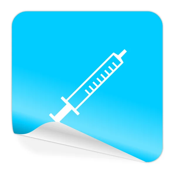 Medicine blue sticker icon — Stock Photo, Image