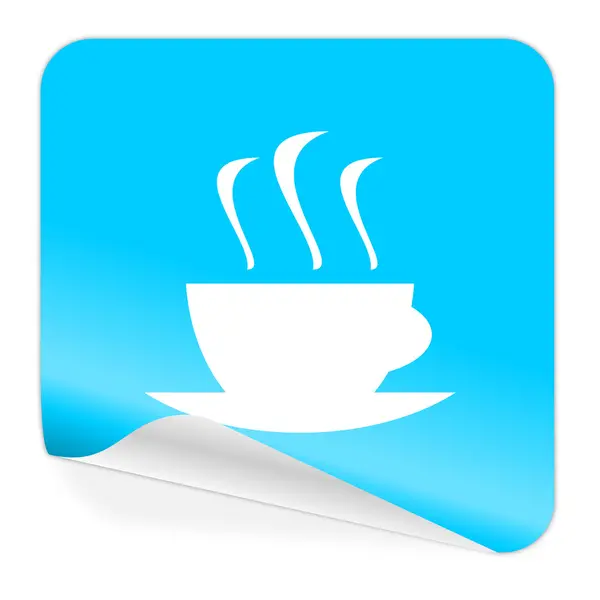 Espresso blue sticker icon — Stock Photo, Image