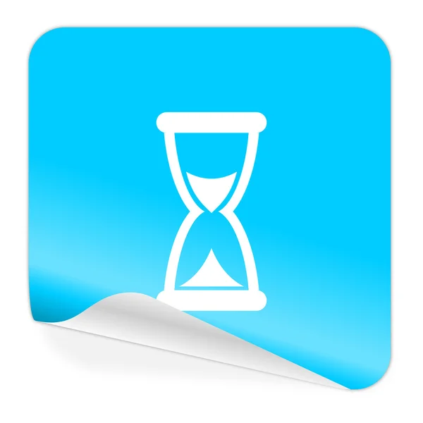 Tiempo icono etiqueta azul —  Fotos de Stock