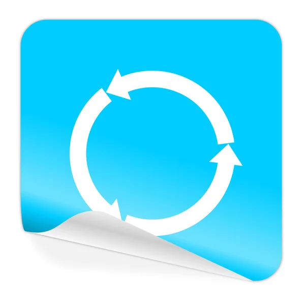Refresh blue sticker icon — стоковое фото