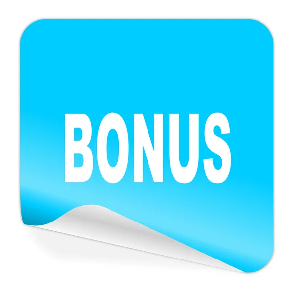Bonus icono etiqueta azul —  Fotos de Stock