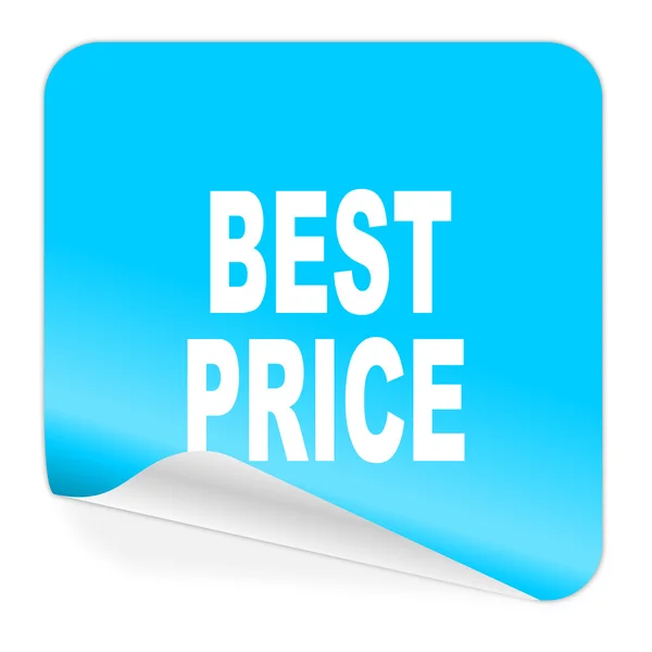 Beste prijs blauwe sticker pictogram — Stockfoto