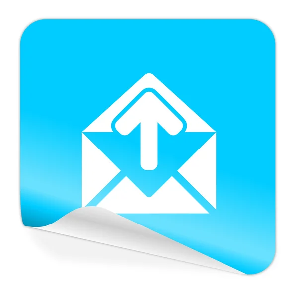 Email blue sticker icon — Stock Photo, Image