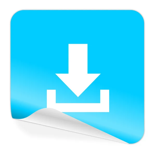 Descargar icono etiqueta azul — Foto de Stock
