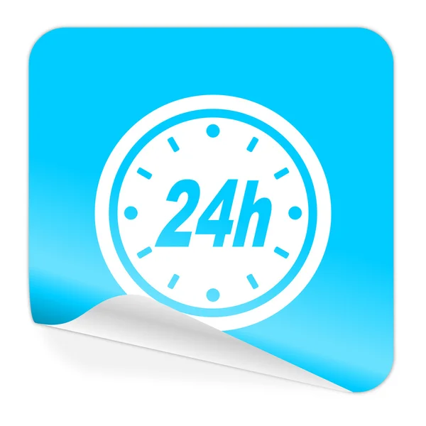 24h blue sticker icon — Stock Photo, Image