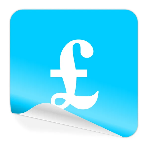 Pound blue sticker icon — Stock Photo, Image