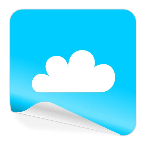 Wolk blauwe sticker pictogram — Stockfoto