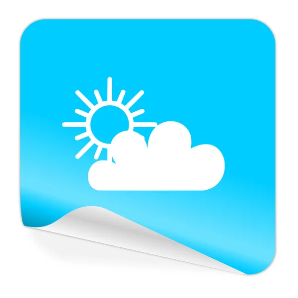 Bulut mavi etiket simgesi — Stok fotoğraf