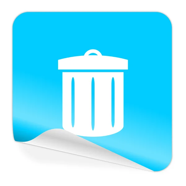 Recycle blauwe sticker pictogram — Stockfoto