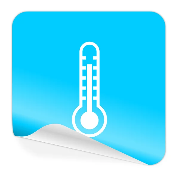 Thermometer blue sticker icon — Stock Photo, Image