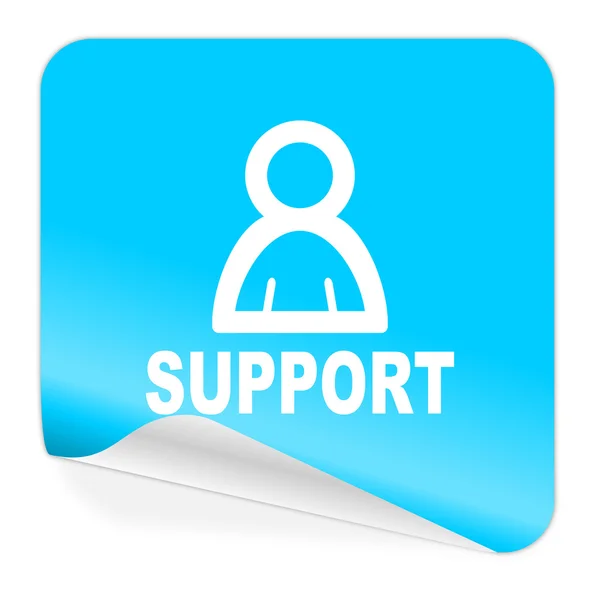 Support blue sticker icon — Stock Photo, Image