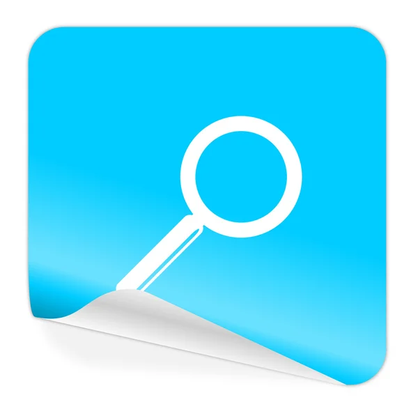 Search blue sticker icon — Stock Photo, Image