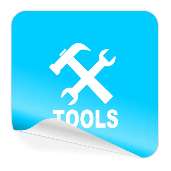 Tools blue sticker icon — Stock Photo, Image