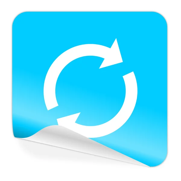 Reload blue sticker icon — стоковое фото