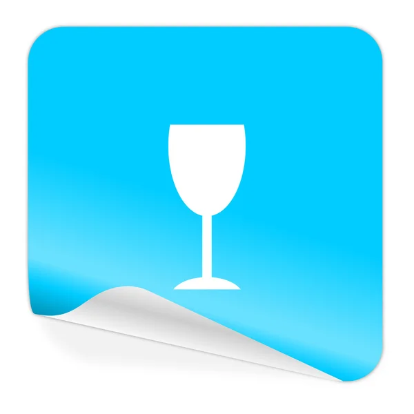 Alkohol naklejki niebieski ikona — Zdjęcie stockowe