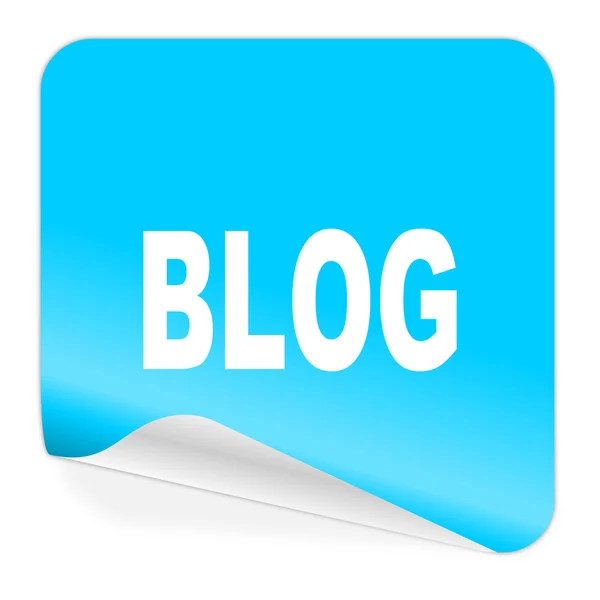 Blog blue sticker icon — Stock Photo, Image