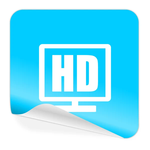 HD displej modrá ikona — Stock fotografie