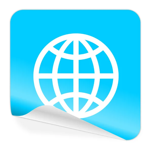 Earth blue sticker icon — Stock Photo, Image