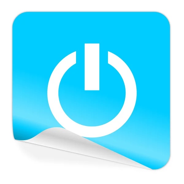 Power blue sticker icon — Stock Photo, Image