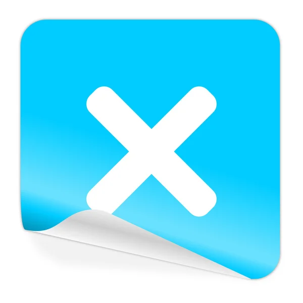 Cancel blue sticker icon — Stock Photo, Image