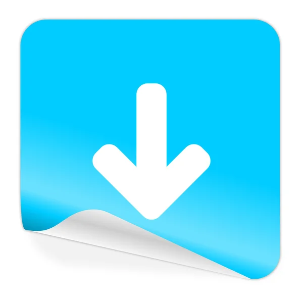 Descargar icono etiqueta azul —  Fotos de Stock