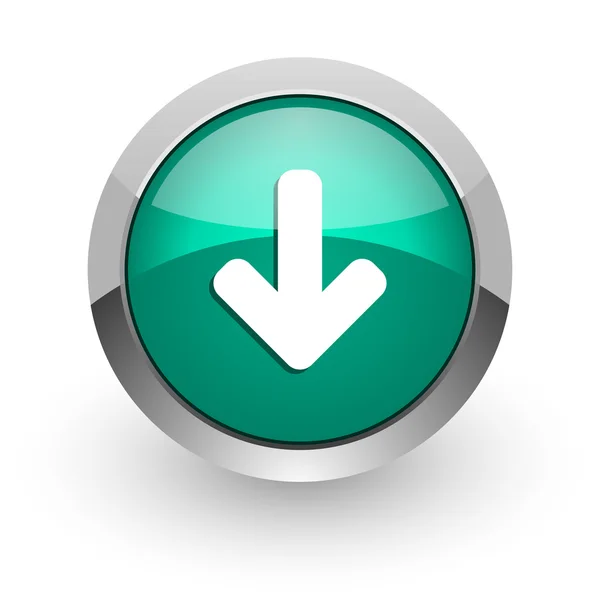 Download arrow green glossy web icon — Stock Photo, Image