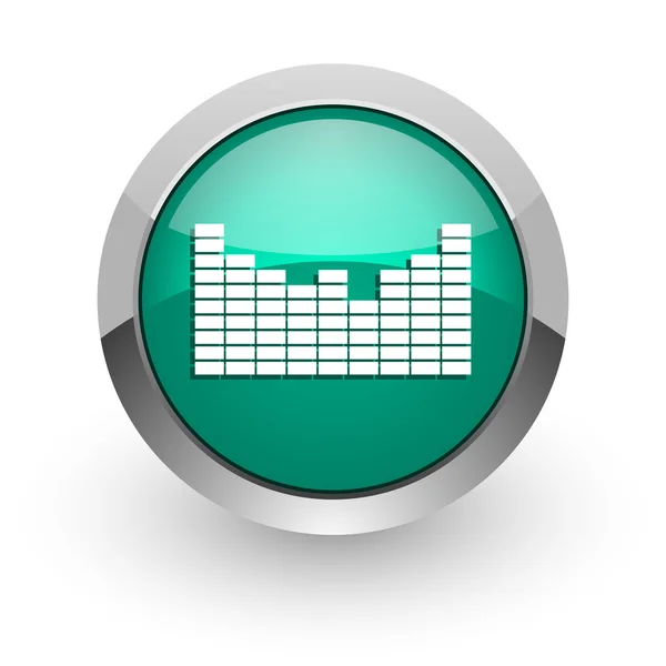 Sound green glossy web icon — Stock Photo, Image
