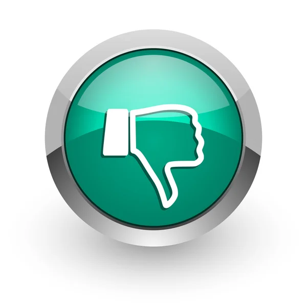 Dislike green glossy web icon — Stock Photo, Image