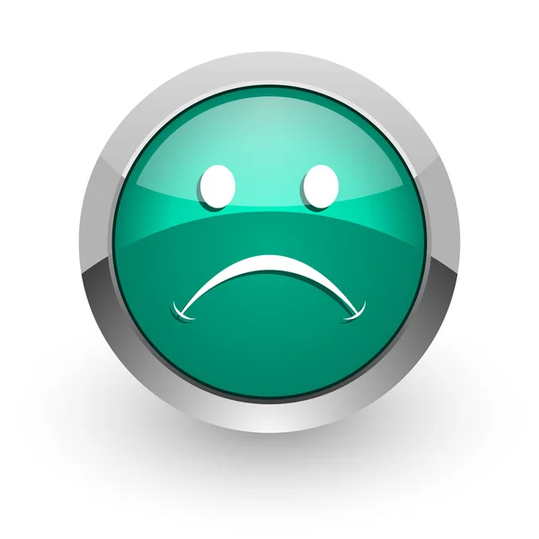 Cry green glossy web icon — Stock Photo, Image