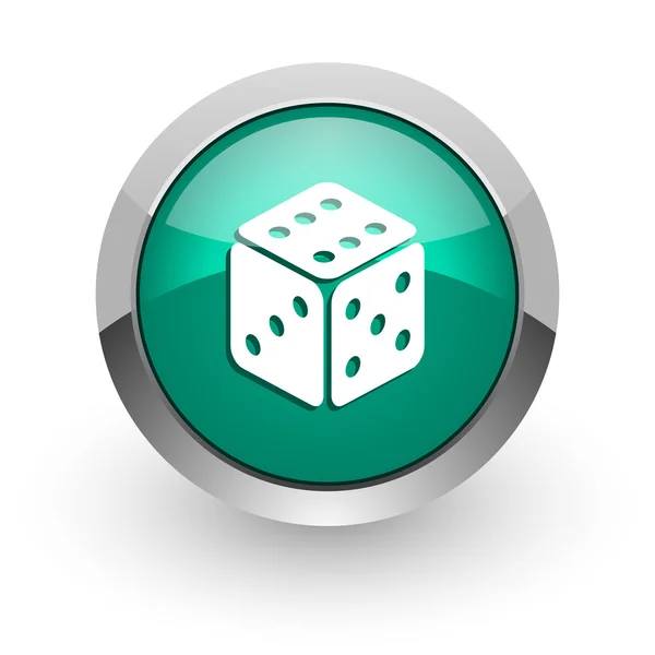 Гра зелена глянцева веб-іконка — стокове фото
