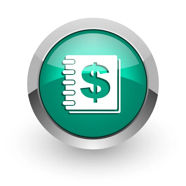 Money green glossy web icon — Stock Photo, Image