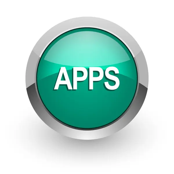 Apps grünes Hochglanz-Web-Symbol — Stockfoto