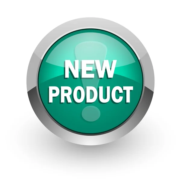 Yeni ürün yeşil parlak web simgesi — Stok fotoğraf