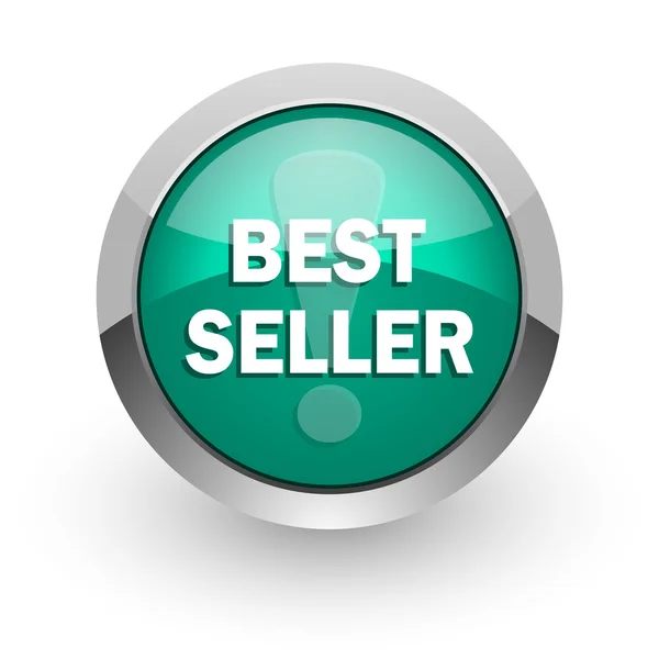 Nejlepší prodejce zelené lesklé webové ikony — Stock fotografie