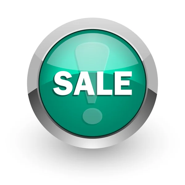 Sale green glossy web icon — Stock Photo, Image