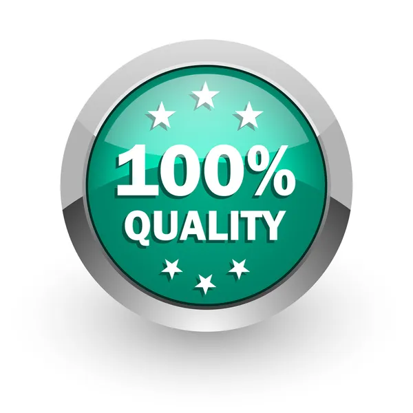 Quality green glossy web icon — Stock Photo, Image