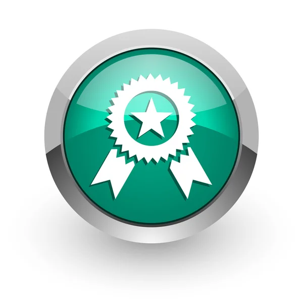 Award green glossy web icon — Stock Photo, Image