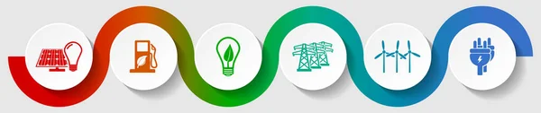 Modelo Vetor Infográfico Conceito Energia Renovável Energia Verde Ilustração Projeto —  Vetores de Stock