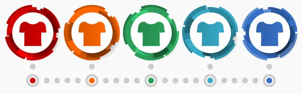 Kleding Kleding Concept Vector Icon Set Modern Design Abstracte Web — Stockvector