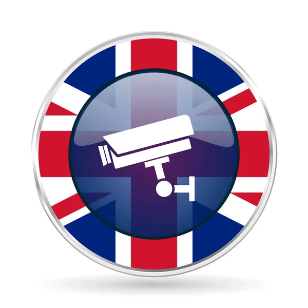 Cctv Camera British Design Web Icon Glossy English Concept Button — Foto de Stock