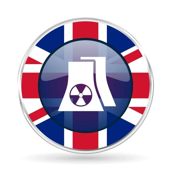 Nuclear Power Plant British Design Web Icon Glossy English Concept — Foto de Stock